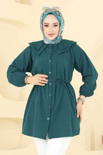 moda selvim بلوز بترولي 228ASN888 - Thumbnail