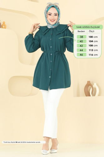 moda selvim بلوز بترولي 228ASN888 - Thumbnail
