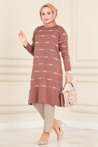 M.T. - 2301MT581 الزهري بلوز طويل