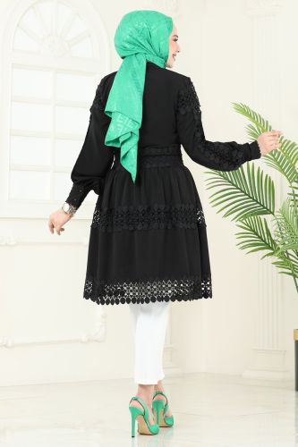 moda selvim Tunic 23176JNF844 Black - Thumbnail