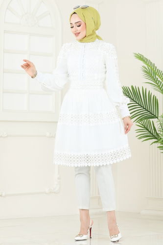 moda selvim بلوز سكري 23176JNF844 - Thumbnail