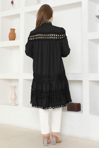 moda selvim Tunic 23180JNF844 Black - Thumbnail