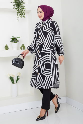 MRV B.G.S. - Tunic 2354BGS895-M Black&Ecru