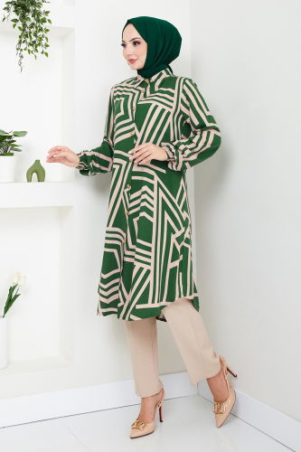 MRV B.G.S. - Tunic 2354BGS895-M Emerald & Vision