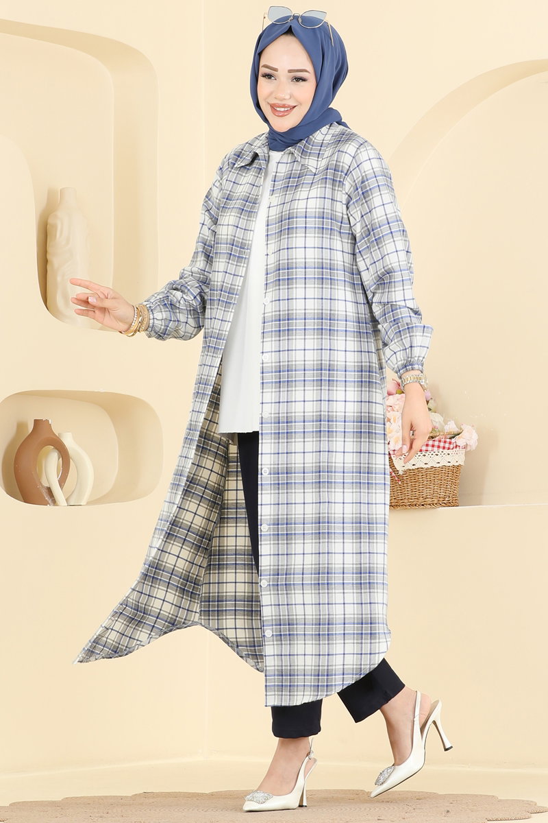Tunic 237NZRK1200 Saxe - Moda Selvim