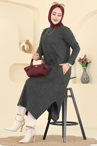 moda selvim Tunic 24009UKB139 Anthracite - Thumbnail