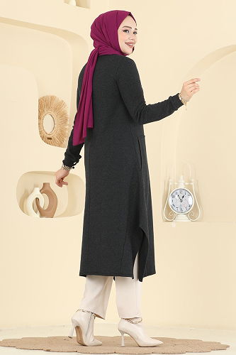 moda selvim Tunic 24009UKB139 Black - Thumbnail