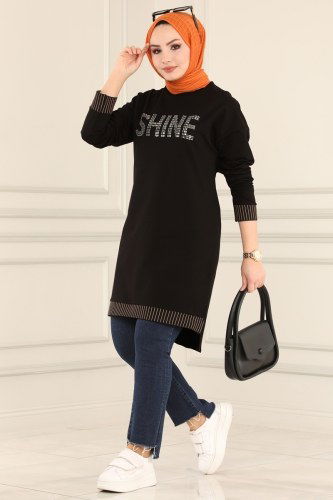 moda selvim Tunic 2432SL432 Black&Vision - Thumbnail