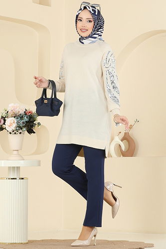 moda selvim بلوز بيج 2494UZ662 - Thumbnail