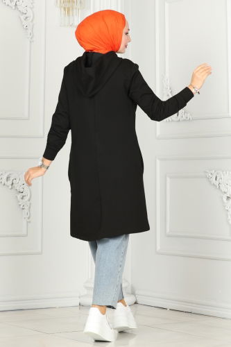 moda selvim Tunic 2496SL432 Black - Thumbnail