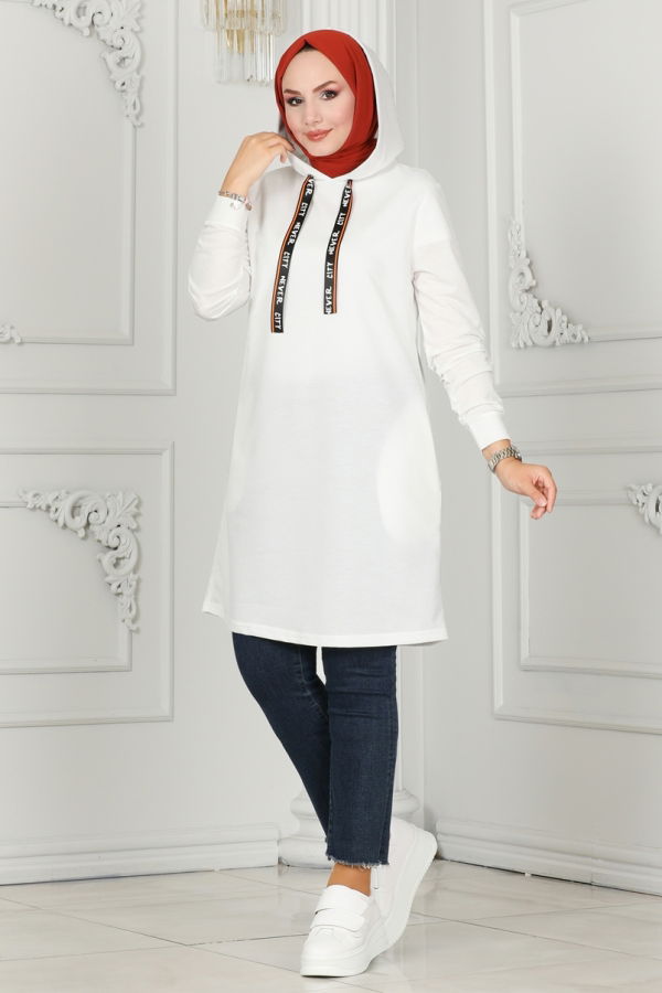 Modaselvim Tunic TUNIC 2496SL432 Ecru