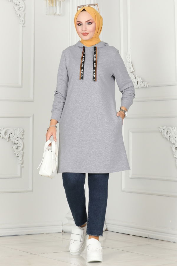 Modaselvim Tunic TUNIC 2496SL432 Gray