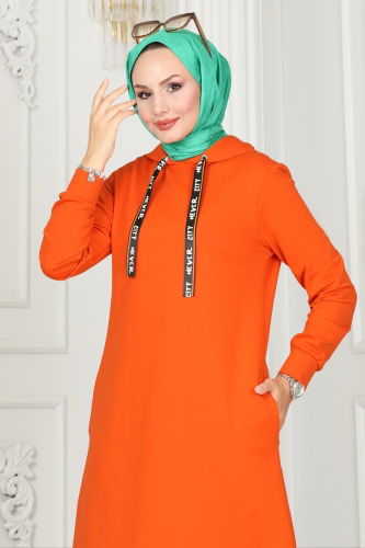 moda selvim Tunic 2496SL432 Orange - Thumbnail