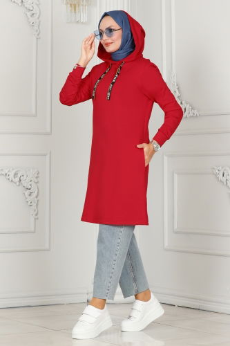 moda selvim TUNIC 2496SL432 Red - Thumbnail