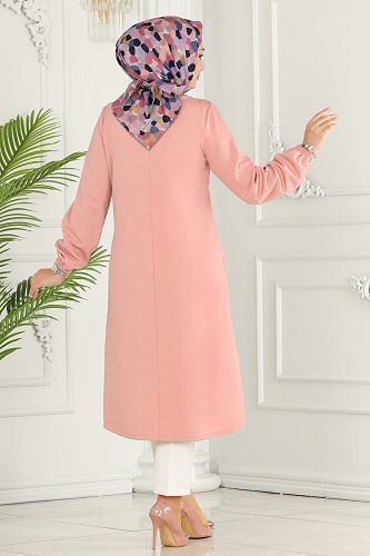 moda selvim Tunic 2508SL432 Powder - Thumbnail