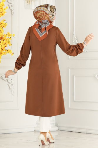 moda selvim Tunic 2508SL432 Tan - Thumbnail