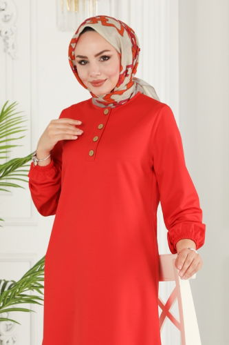 moda selvim Tunic 2508SL432 Vermilion - Thumbnail