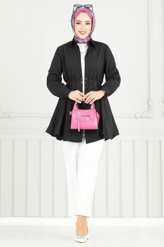 moda selvim Tunic 256ASN888 Black - Thumbnail