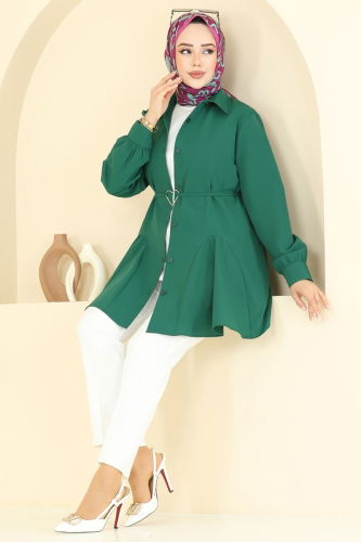 moda selvim Tunic 256ASN888 Emerald - Thumbnail