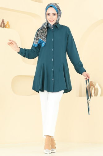 moda selvim Tunic 256ASN888 Petroleum - Thumbnail