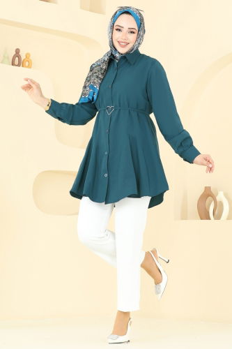 moda selvim Tunic 256ASN888 Petroleum - Thumbnail