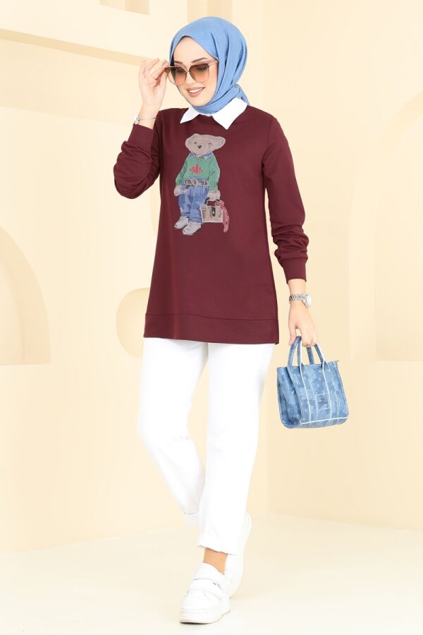 Tunic 2609SL432 Burgundy - 1