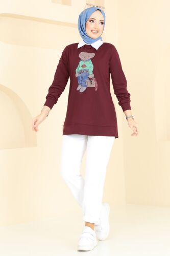 Tunic 2609SL432 Burgundy - 2