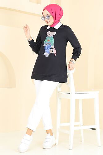 moda selvim Tunic 2609SL432 Navy Blue - Thumbnail