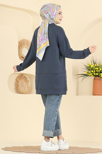 moda selvim Tunic 2630MSZ1172 Anthracite - Thumbnail