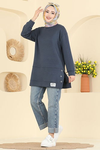 moda selvim Tunic 2630MSZ1172 Anthracite - Thumbnail