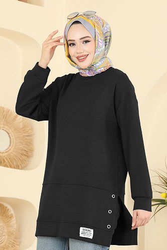 moda selvim Tunic 2630MSZ1172 Black - Thumbnail