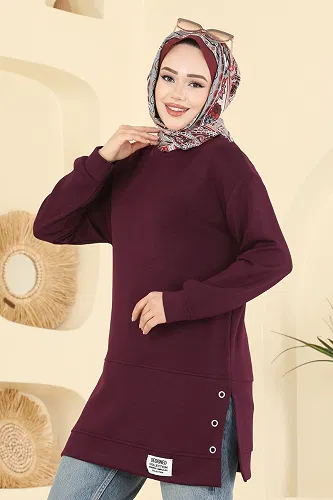 moda selvim Tunic 2630MSZ1172 Damson - Thumbnail