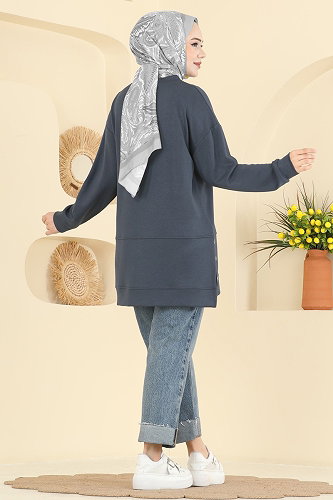 moda selvim Tunic 2630MSZ1172 Light Anthracite - Thumbnail