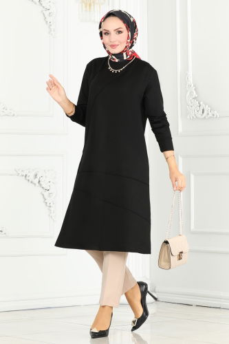 moda selvim Tunic 2673AYD574 Black - Thumbnail