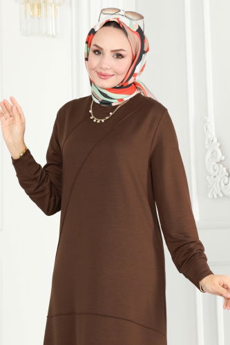 moda selvim TUNIC 2673AYD574 Brown - Thumbnail