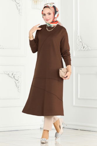 moda selvim TUNIC 2673AYD574 Brown - Thumbnail