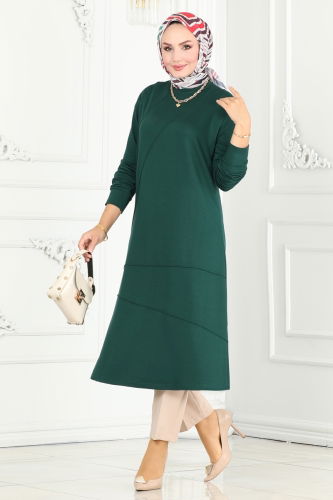 moda selvim Tunic 2673AYD574 Emerald - Thumbnail