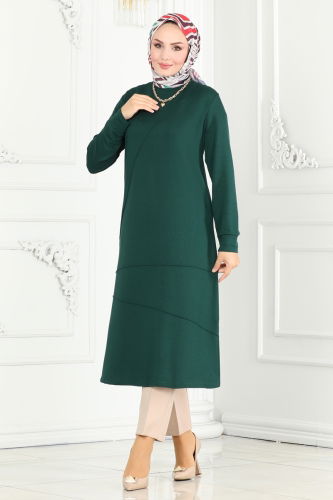 moda selvim Tunic 2673AYD574 Emerald - Thumbnail