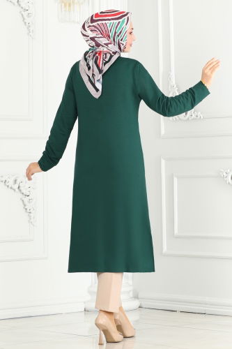 moda selvim Tunic 2673AYD574 Emerald - Thumbnail