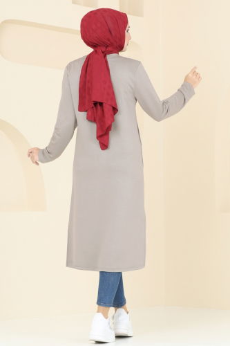 moda selvim Tunic 2673AYD574 Gray - Thumbnail