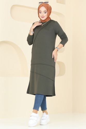 moda selvim Tunic 2673AYD574 Khaki - Thumbnail