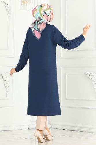 moda selvim TUNIC 2673AYD574 Navy Blue - Thumbnail