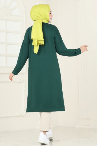 moda selvim Tunic 2675AYD574 Emerald - Thumbnail