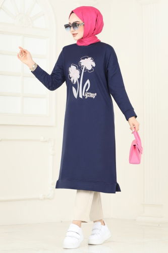 A.Y.D. - Tunic 2675AYD574 Navy Blue