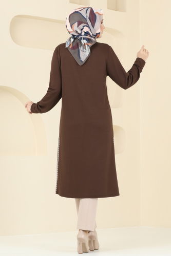 moda selvim Tunic 2678AYD574 Brown - Thumbnail