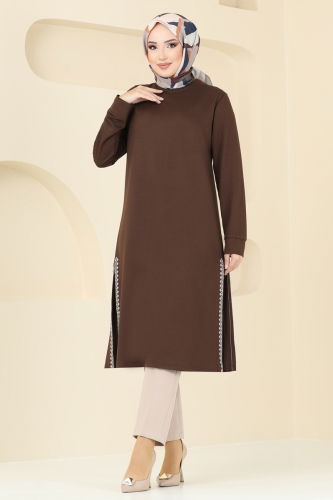 moda selvim Tunic 2678AYD574 Brown - Thumbnail