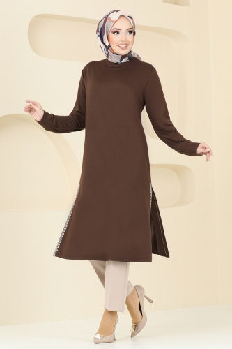 moda selvim Tunic 2678AYD574 Brown - Thumbnail