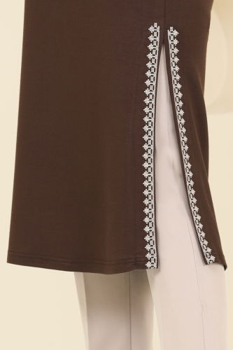 moda selvim Tunic 2678AYD574 Brown - Thumbnail