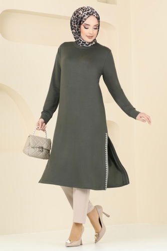 moda selvim Tunic 2678AYD574 Khaki - Thumbnail