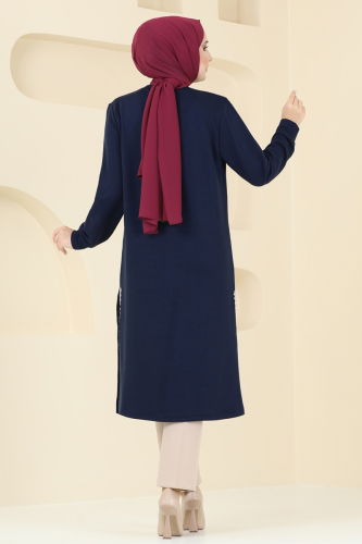 moda selvim Tunic 2678AYD574 Navy Blue - Thumbnail